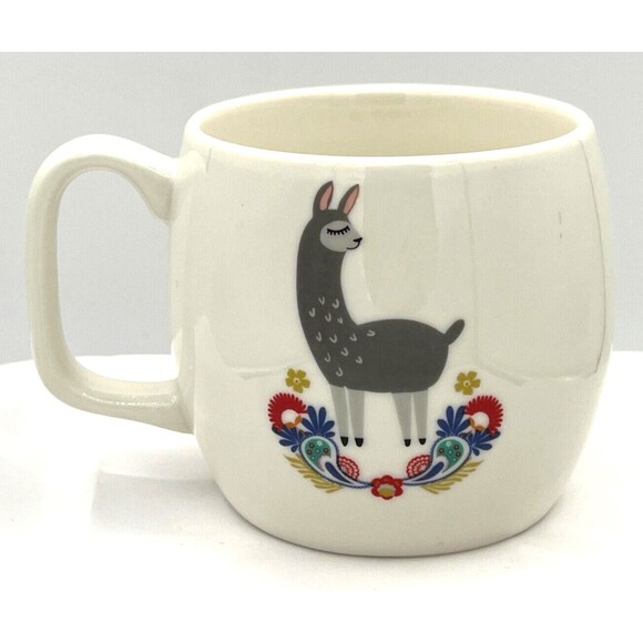 Opalhouse™ 17oz Stoneware Coffee Mug White No Drama Llama Ceramic Porcelain - Picture 1 of 15